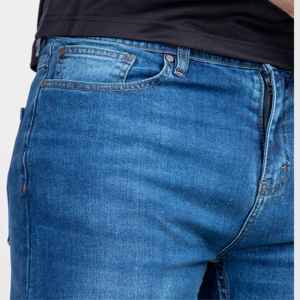Jean en denim stretch coupe intelligente Bel Air Jean classique fuselé pour homme Confortable Mélange de coton Tendance Tenue de tous les jours Coupe élégante - Product Image 5