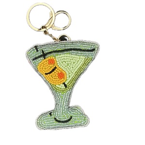 Handmade Seed Beads Keychain Embroidery Decorative Pendant Bag <b>Accessory</b> Seed Bead Embroidery Keychain Stylish Handmade Fashion - Product Image 2