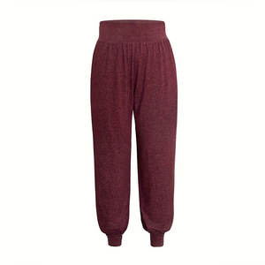 Pantalones de Chándal Holgados y Elegantes para Mujer de Talla Grande, Cintura Elástica, Tejido de Rayón Suave y Elástico, Pantalones de Punto con Bolsillos - Product Image 4
