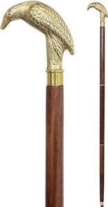 Antique victorien en laiton poignée unisexe bâton de marche Portable et pliable bois bâton de marche personnes de vieillesse bâton - Product Image 2