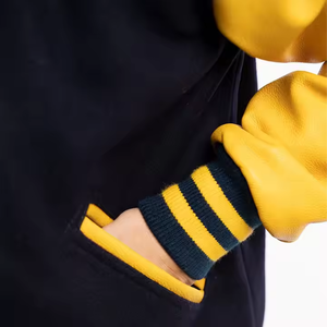 Chaqueta de béisbol informal de manga larga, chaqueta universitaria transpirable para mujer, chaquetas de bombardero Vintage de bloque de Color - Product Image 6