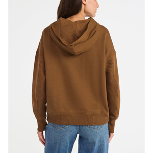 Sweat-shirt à capuche personnalisé avec logo, polaire chaud, style hiver pour femmes, vente directe d'usine - Product Image 3