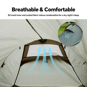 होमफुल विंड-प्रतिरोधी एल्यूमीनियम फ्रेम शिविर तम्बू विशाल गियर पोर्च के साथ विशाल गियर पोर्च - Product Image 3