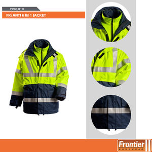 <b>Hi</b> <b>Vis</b> 4 in 1 Workwear Uniforms Reflective Fire Retardant Anti Static Safety <b>Jacket</b> Winter Workwear - Product Image 6