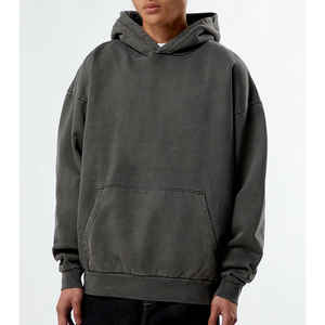 OEM impression personnalisée grande taille sweats à capuche sans ficelle à manches longues sweat à capuche surdimensionné 500GSM sweat à capuche en éponge française hommes 100% coton polaire - Product Image 3