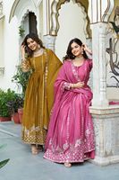 Ropa Étnica Tradicional India y Pakistaní para Mujer, Poliéster de Secado Rápido, Corte Holgado, Largo hasta el Suelo, para Fiestas y Bodas