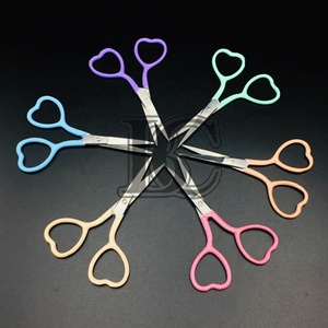 Tijeras profesionales Tijeras de manicura rectas de acero inoxidable con mango afilado en forma de corazón Cuidado de las uñas de la cutícula Sostenible - Product Image 2