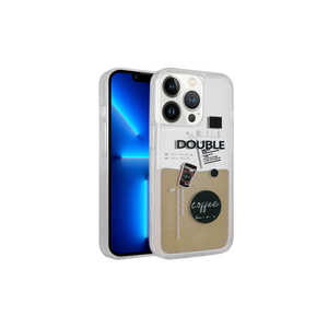 Étui en silicone à paillettes liquides ATA Drink Edition pour iPhone 12 Pro Max - Premium anti-traces de doigts électroplaqué INS 14Pro - Product Image 1