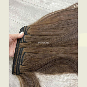 CLIP de haute qualité dans les extensions de cheveux vietnamiennes cuticule humaine vierge alignée Double dessiné Texture soyeuse douce exportation d'usine - Product Image 3