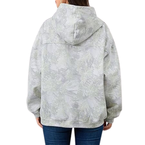 Jersey con capucha con estampado floral de acuarela, sudadera de mujer de sublimación cómoda de lana de algodón ligero personalizada - Product Image 2