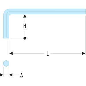 ประแจหกเหลี่ยมสั้นแบบเมตริก Facom - Product Image 2