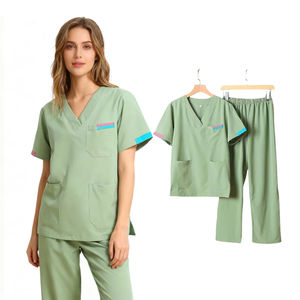 Ensembles de blouses médicales de couleur unie, tissu en polycoton 180 GSM, uniformes d'hôpital, vêtements de travail pour le personnel infirmier - Product Image 6