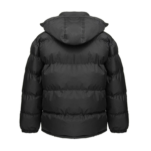 Custom Solid <b>Pattern</b> Canvas Stand Hooded Puffer Bomber <b>Jacket</b> Men Plus Size Winter Waterproof Breathable Eco-Friendly Front - Product Image 2