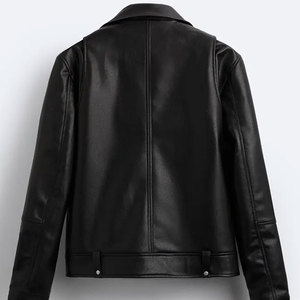 New Hot Bán và xu hướng tùy chỉnh áo sơ mi cổ áo cổ điển đau khổ phai rửa da ban đầu áo khoác cho nam giới và phụ nữ 2025 - Product Image 2