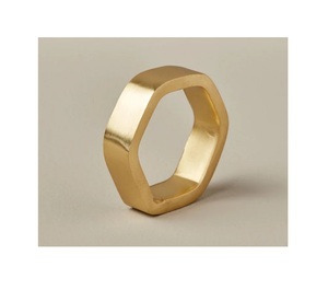 Tabletex Vente à Chaud En Stock Rond De Serviette Doré De Luxe Porte-Serviettes Anneaux Rond De Serviette De Table - Product Image 4