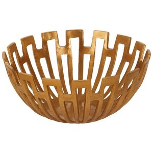 Frutero de Metal con Diseño de Ondas, Estilo Vintage, de Latón Antiguo y Mármol, de Aluminio Pulido, Ecológico, Estilo Americano, Elegante, para Negocios - Product Image 4