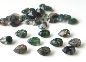 Agate verte naturelle, taille poire, facettée, 3x5mm-8x12mm, pierre précieuse de haute qualité faite à la main pour la fabrication de bijoux - Product Image 4