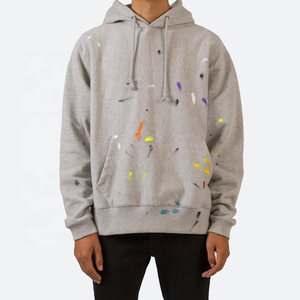 OEM Logo personnalisé Sweat à capuche en coton épais surdimensionné avec éclaboussures de peinture Streetwear de haute qualité avec col à capuche - Product Image 2