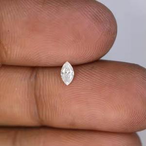 0,12 CT DEF VS1 blanco Marquesa corte Natural suelto corte completo diamante para compromiso boda fiesta cumpleaños anillo - Product Image 4