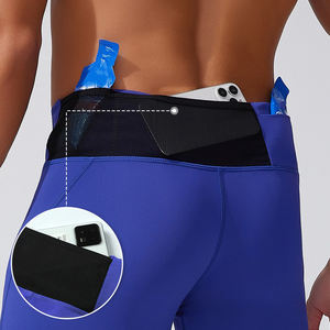 Pantalones cortos de compresión para correr para hombre, pantalones cortos ajustados con bolsillos de alta elasticidad para ejercicio de verano, envío DDP - Product Image 5