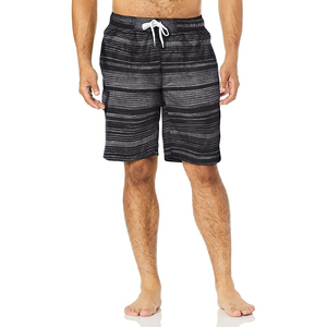 Pantalones cortos de natación para niños, pantalones cortos de playa para hombres, fábrica al por mayor, pantalones cortos de ropa deportiva de secado rápido de longitud Regular teñidos lisos para hombres - Product Image 6
