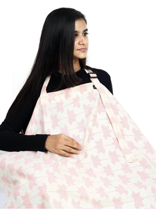 POLKA TOTS Cubierta de lactancia Delantal de alimentación Cubierta de lactancia de maternidad para madres con bolsa de transporte (rosa) - Product Image 4