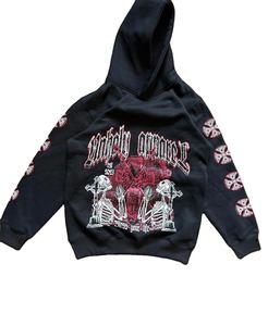 Clothing Manufacturer's Custom Unisex Hoodie Sweatpants 100% Cotton Men's Sweatsuit Mid High Quality Puff Printing Logo - Product Image 3