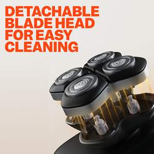 Afeitadora Eléctrica Inalámbrica Recargable para Cabeza y Cuerpo, Uso en Seco/Húmedo, para Cabeza Calva, Espalda e Ingle, Impermeable IPX7, Lavable, con Función Giratoria - Product Image 5