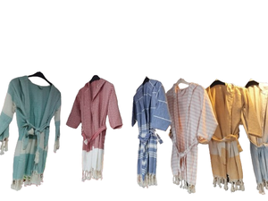 Sultan turc coton à capuche peignoir séchage rapide bonne qualité coloré doux Robe femmes peignoir hommes peignoir Robe de chambre - Product Image 5