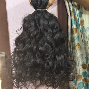 100% extensiones de cabello humano alineadas con cutícula virgen original sin procesar paquetes de cabello indio crudo directamente distribuidores de India - Product Image 1