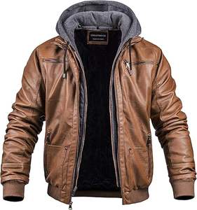 แจ็คเก็ตหนังแท้ผู้ชายไซส์ใหญ่ คุณภาพดี ปี 2024 รับทำโลโก้ หนา กันลม คอตั้ง สไตล์ปากีสถาน ใหม่ ขายส่ง - Product Image 2