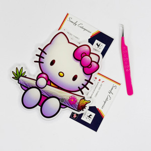 Pince à épiler en silicone, verre et acrylique de haute qualité, collection du Nouvel An, logo personnalisé, papillon, tuiles pour cils, extension de cils - Product Image 2