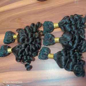 100% sin procesar indio Remy virgen ondulado cabello crudo trama Color claro corte directamente un donante alineado cutícula extensiones de cabello humano - Product Image 4