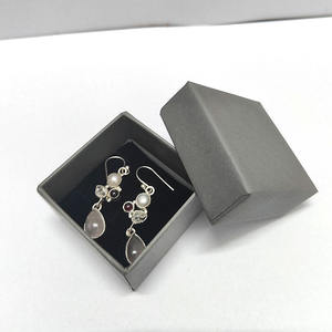 100% naturel Rose quartz poire perle herkimer diamant pierre précieuse 925 argent Designer Dangle 4.6 cm boucle d'oreille 7.66 gms bijoux - Product Image 6