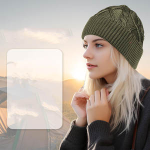 Chapeau beanie unisexe confortable et décontracté pour le streetwear, mode automne, 100% laine, broderie 3D, logo personnalisé, options de couleur, point/caractère - Product Image 4