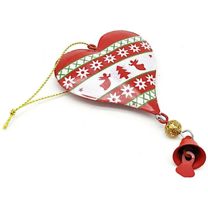 Coeur suspendu élégant en fer de Noël Design moderne en forme de coeur suspendu Idéal pour la maison Décoration de villa Décoration d'hôtel Décoratif - Product Image 6