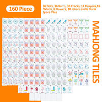 Tuiles de Mahjong Américaines Superposées Orange Personnalisables en Mélamine, Thème Floral Parfum Printanier de Luxe Moderne, Mahjong de Table en Cristal