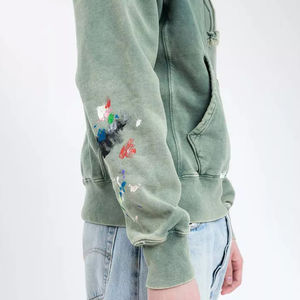 Pull-over vierge surdimensionné en coton à coupe ample Conception OEM Sweat à capuche imprimé avec logo personnalisé Pull-over à capuche lourd pour hommes - Product Image 5