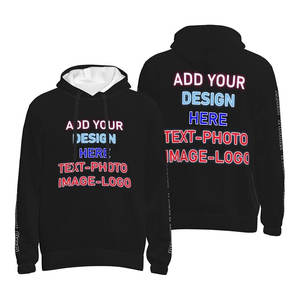 เสื้อฮู้ดกันหนาวมีฮู้ดสำหรับผู้ชายผ้าคอตตอนสีทึบพิมพ์ลายโลโก้ตามสั่ง6XL - Product Image 1