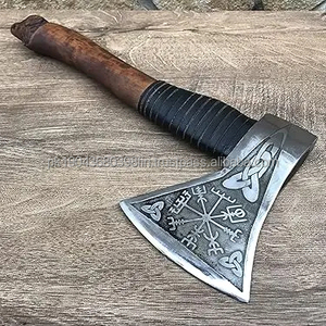 Hacha Vikinga Premium, Forjada a Mano, Acero al Carbono Industrial, Auténtico Mango de Madera de Palisandro, Resistente, Única, para Recreaciones Históricas - Product Image 1