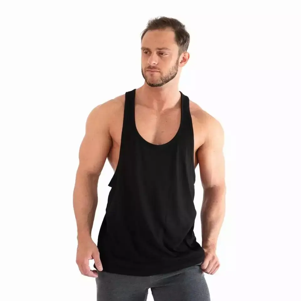 Camiseta de algodão para homens, blusa de algodão elástica personalizada para academia, musculação e fitness, de secagem rápida e respirável, ideal para uso em lojas
