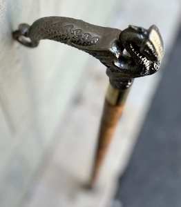 Bastón de madera con mango náutico blanco y plateado bastón de 3 pliegues para hombres y mujeres regalo - Product Image 5