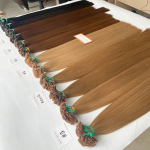 Extensions de cheveux à pointe plate alignées sur les cuticules standard à double dessin de kératine russe Diverses couleurs Nouvelle arrivée! - Product Image 6