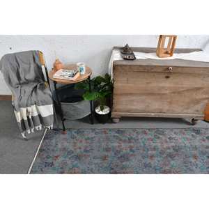 พรมขนสัตว์ตุรกี4.8x7.3ft สีเทาแบบคลาสสิกผ้าโพลีเอสเตอร์เย็บปะติดปะต่อกันออกแบบสำหรับห้องนั่งเล่นห้องนอนสำหรับวัยรุ่นห้องโถงสี่เหลี่ยมผืนผ้าน้ำยาง - Product Image 3