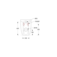 Ensemble WC et Bidet Compact Sans Cercle en Céramique Série Burano 50 – Durable, Gain de Place, Sanitaire, pour Salle de Bain