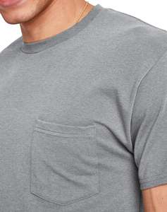OEM Pocket Men's T-Shirts Custom Logo <b>Graphic</b> Print Oversized Cotton <b>Tees</b> Blank Heavyweight Unisex Casual Soft T-Shirts For Men - Product Image 4