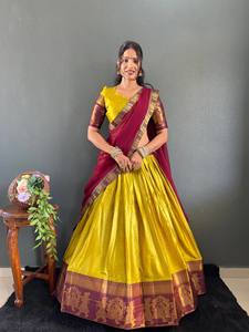 Modern Design Embroidery Work Wrinkle Free Quick Dry Reversible NEETA CREATION All Seasons Silk <b>Lehenga</b> <b>Choli</b> <b>Women</b> Party Wear - Product Image 2
