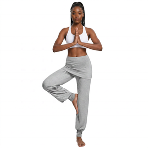 Women's High Waist Yoga Pants Full Length Letter Pattern Gray for Elastic Waist <b>Leggings</b> Quick Dry Breathable for Casual - Product Image 3