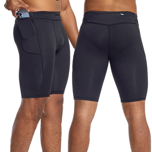 Biker Compression Shorts Avec Poche Yoga Fitness Workout 100% Polyester Athletic Shorts Hommes Léger Séchage Rapide Shorts Hommes - Product Image 4