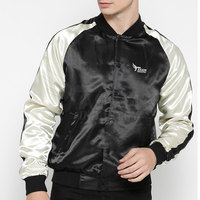Blouson d'équipe en satin pour homme, personnalisé, hiver 2026, avec col montant et logo frontal, écologique, respirant, décontracté, grandes tailles disponibles